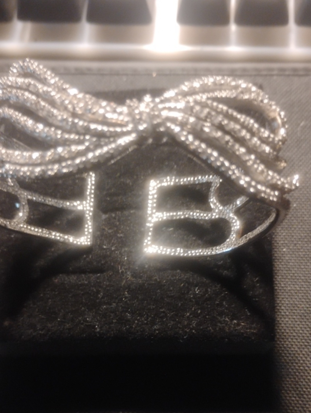 Elegant Silver Bow Cuff Bracelet